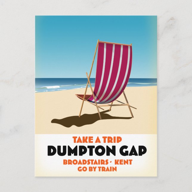 Dumpton Gap Broadstairs Kent vykort över kusten (Framsida)