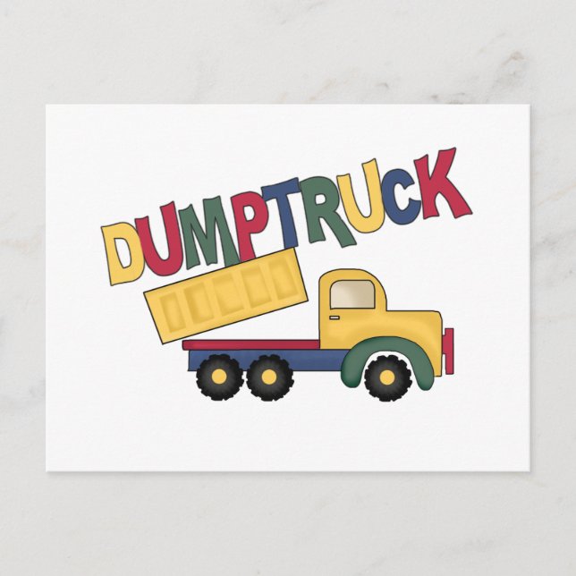 Dumptruckar, skjortor och presenter vykort (Framsida)
