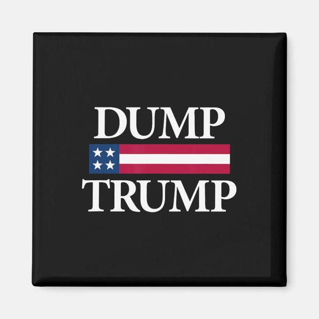 DumpTrump Shirts Black Uni Vuxen Modern politiker Magnet (Framsidan)