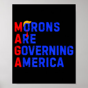 Dumskallar styr Amerika Roligt Trump 2024 _1 Poster