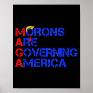 Dumskallar styr Amerika Roligt Trump 2024 _2 Poster