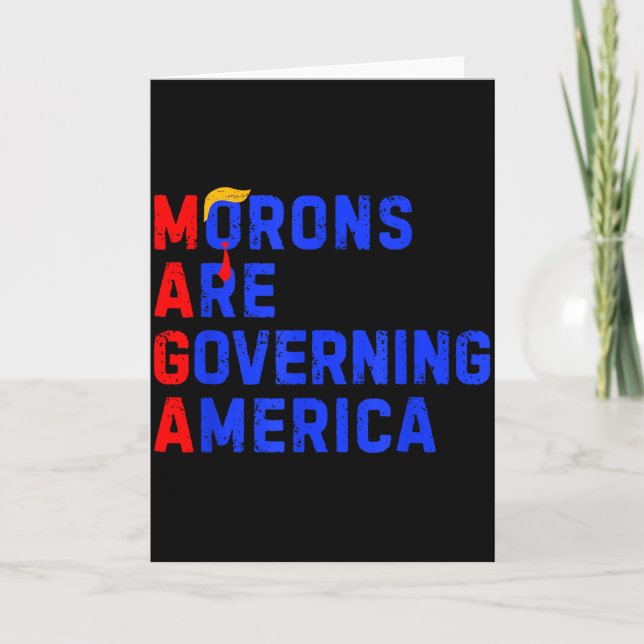 Dumskallar styr Amerika Roligt Trump 2024 _4  Kort (Framsida)