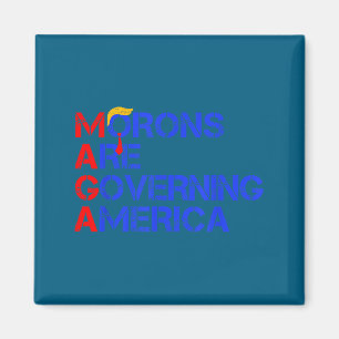 Dumskallar styr Amerika Roligt Trump 2024 Magnet