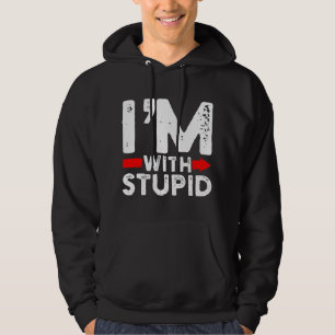 Dumskalle Och Jag Är Med Dumskalle För Ett Matchan Hoodie