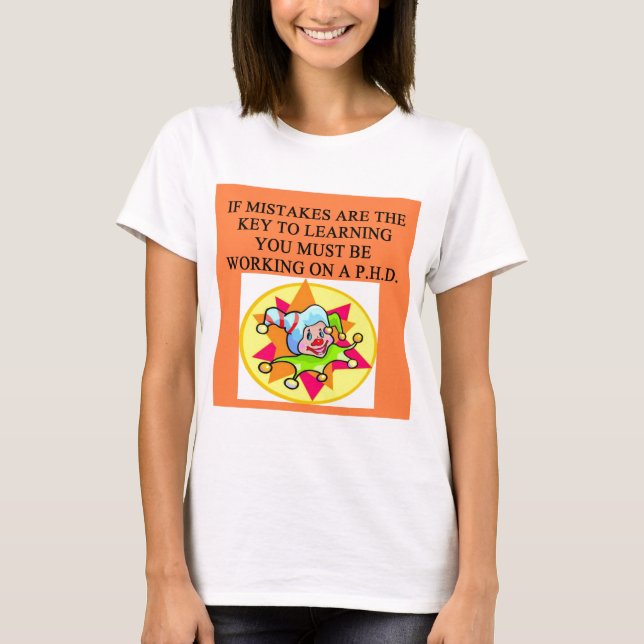 dumt phd-skämt tee shirt (Framsida)