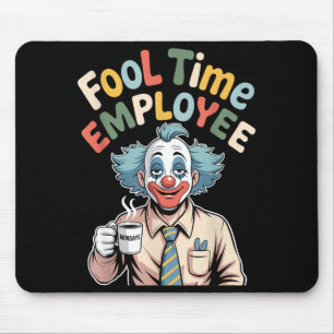 Dumtidsanställd Rolig Clown Kontorshumor Arbete J Musmatta