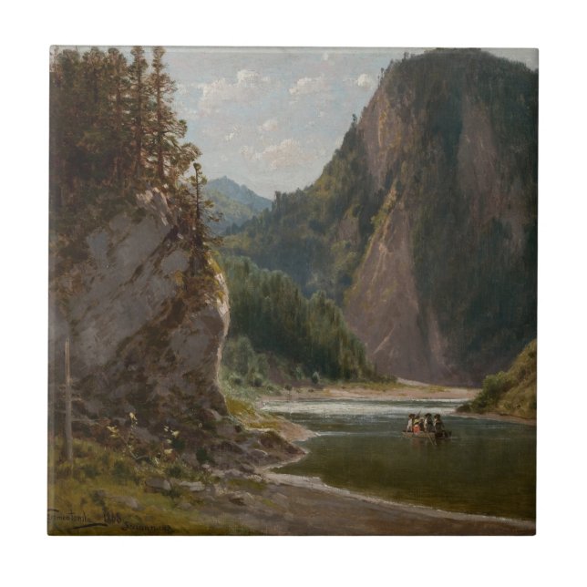 Dunajec-floden i Pieniny-bergen Kakelplatta (Framsidan)