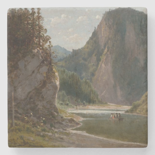 Dunajec-floden i Pieniny-bergen Stenunderlägg (Framsidan)