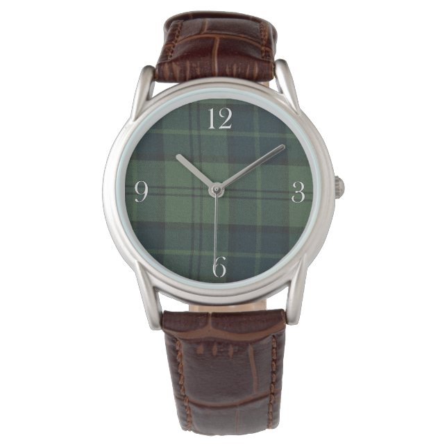Dunbar Klan Scottish Highlands Tartan Watch Armbandsur (Framsida)