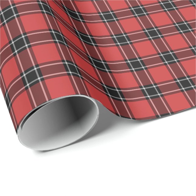 Dunbar Scotland District Tartan Presentpapper (Rullad Hörn)