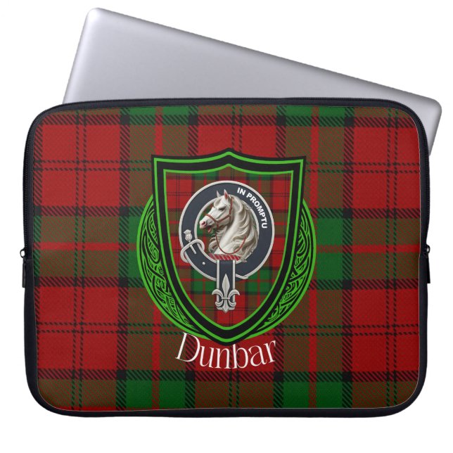 Dunbar Scottish Clan Tartan and Crest  Laptop Fodral (Framsidan)