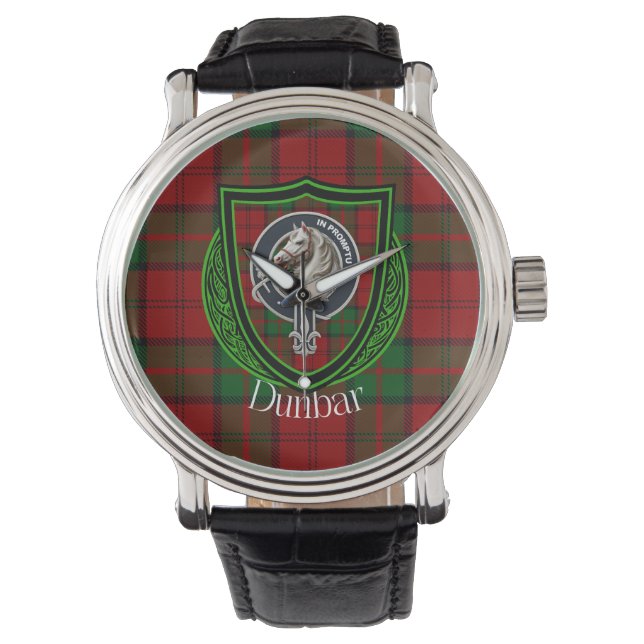 Dunbar Scottish Clan Tartan & Crest Armbandsur (Framsida)