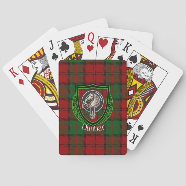Dunbar Scottish Clan Tartan & Crest Casinokort (Baksidan)
