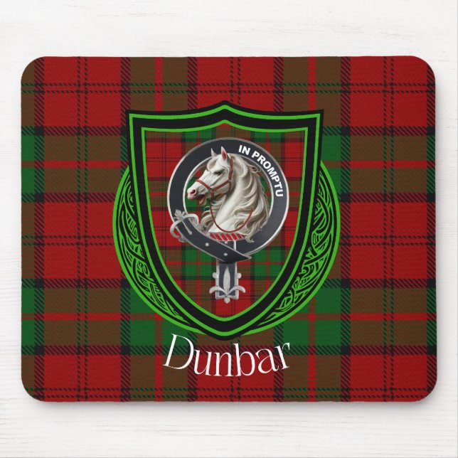 Dunbar Scottish Klan Tartan & Vapensköld Musmatta (Framsidan)