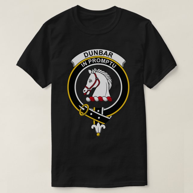Dunbar Vapensköld Tartan Klan Scottish Klan T Shirt (Design framsida)