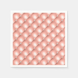 Dunbroderad diamantgnistrande rosa guld lyx pappersservett