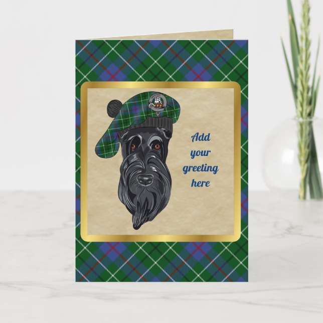 Duncan Badge & Tartan Personlig Card Kort (Framsida)