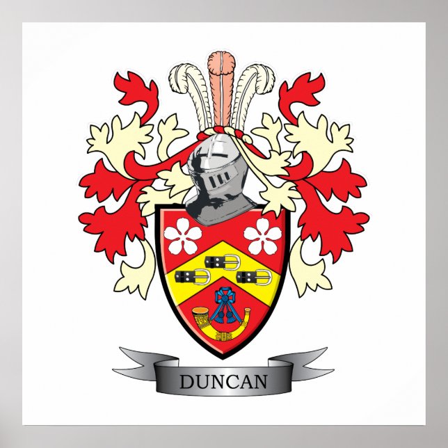 Duncan Family Crest Jackar om Arm Poster (Framsidan)