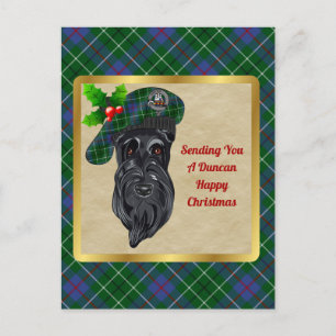 Duncan Klan Badge & Tartan julkort Vykort