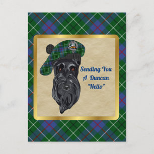 Duncan Klan Badge & Tartan Postcard Vykort