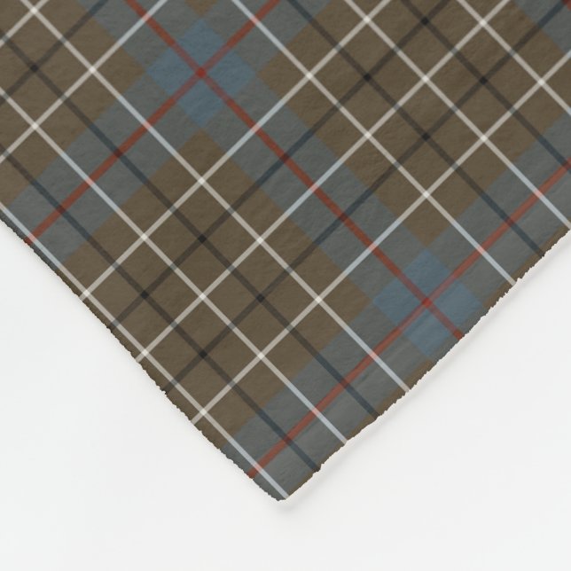 Duncan Klan Brown och Grått Reproduction Tartan Fleecefilt (Hörn)