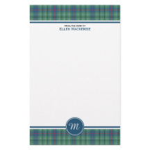 Duncan Klan Ljust grönt Ancient Tartan Monogram