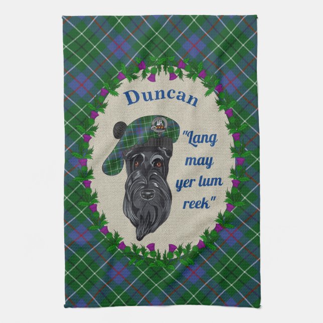Duncan Scottie Hund Kitchen Towel Kökshandduk (Vertikal)