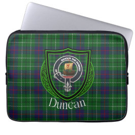 Duncan Scottish Clan Tartan and Crest Laptop Fodral
