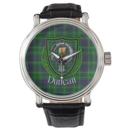 Duncan Scottish Klan Tartan och Vapensköld Armbandsur