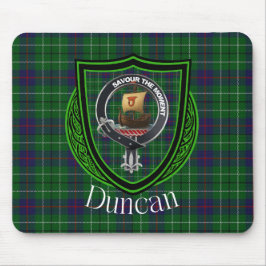 Duncan Scottish Klan Tartan & Vapensköld Musmatta