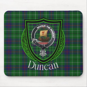Duncan Scottish Klan Tartan & Vapensköld Musmatta