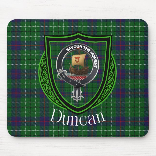 Duncan Scottish Klan Tartan & Vapensköld Musmatta (Framsidan)