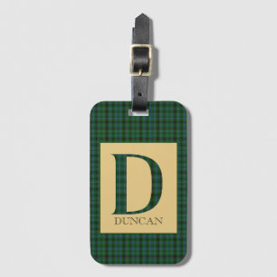 Duncan Tartan Monogram D Bagagebricka