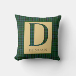Duncan Tartan Monogram D Dekorativ kudde