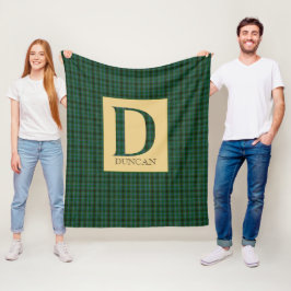 Duncan Tartan Monogram D Fleecefilt