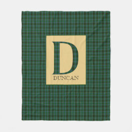 Duncan Tartan Monogram D Fleecefilt