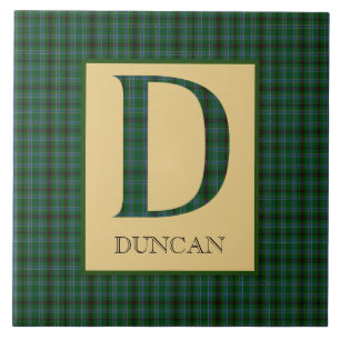 Duncan Tartan Monogram D Kakelplatta