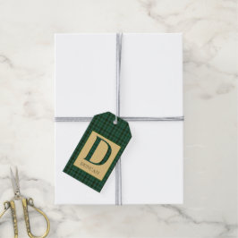 Duncan Tartan Monogram D Presentetikett