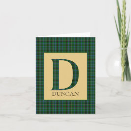 Duncan Tartan Monogram D Tack Kort