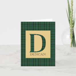 Duncan Tartan Monogram D Tack Kort