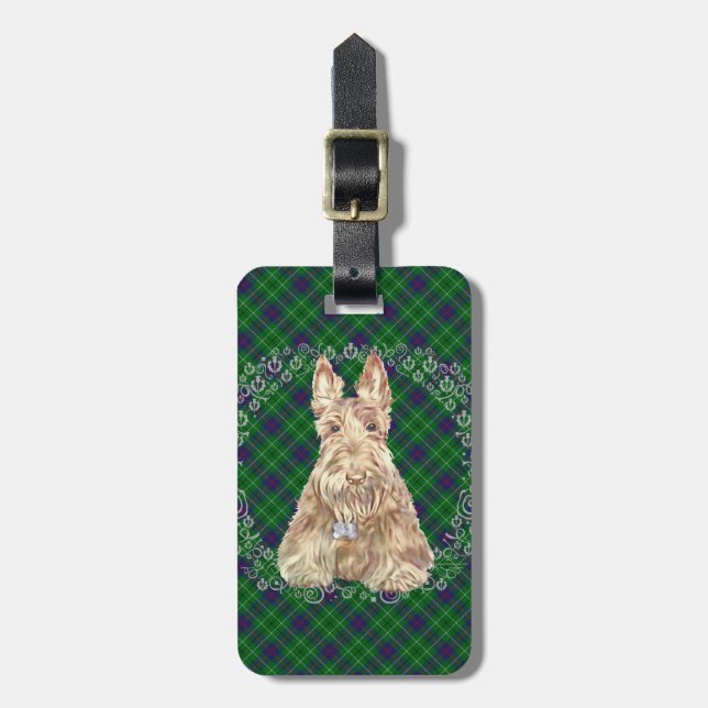 Duncan Tartan Scottie Bagagebricka (Vertikal Framsida)
