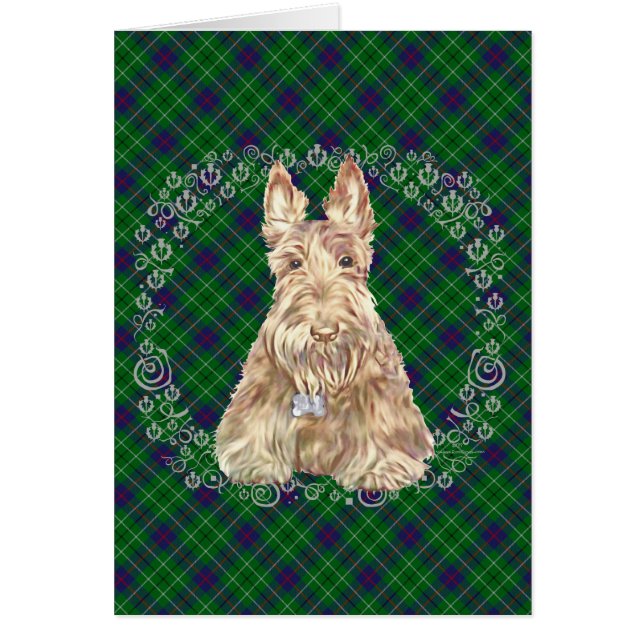 Duncan Tartan Scottie Hälsningskort (Framsidan)