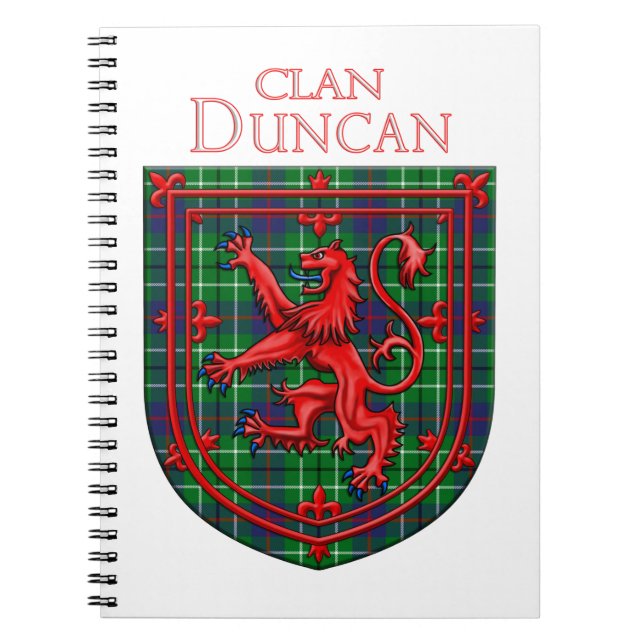 Duncan Tartan Scottish Play Lejon Rampant Anteckningsbok (Framsidan)