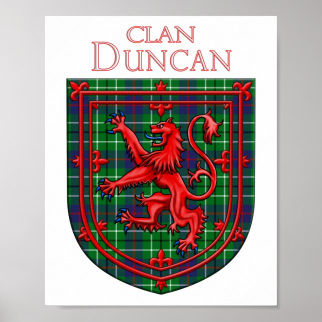 Duncan Tartan Scottish Play Lejon Rampant Poster (Framsidan)