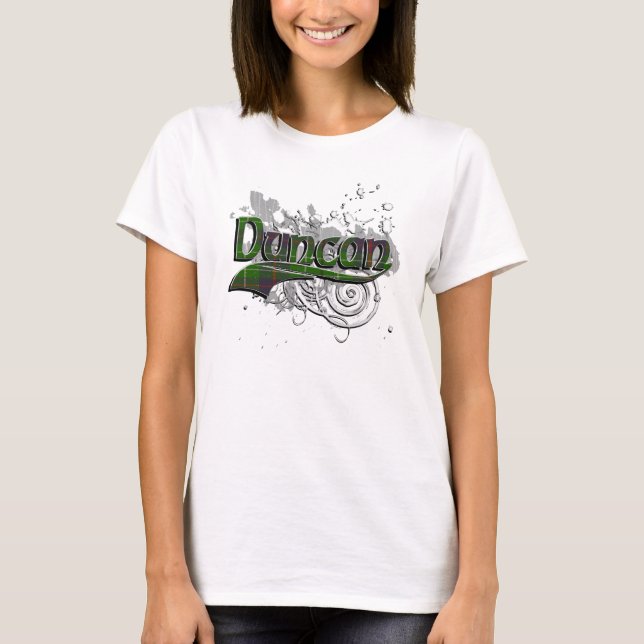 Duncan TartanGrunge Tee Shirt (Framsida)