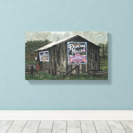 Duncans Mills, Old Barn Watercolor Canvastryck