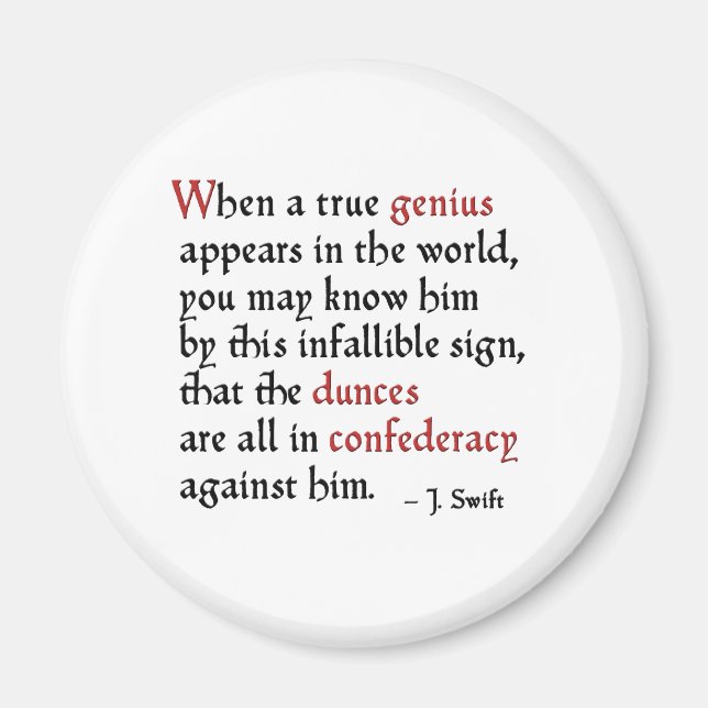 Dunces förbund magnet (Framsidan)