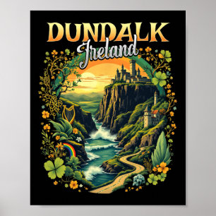 Dundalk Ireland Vacation Resa Travel Irish Souveni Poster