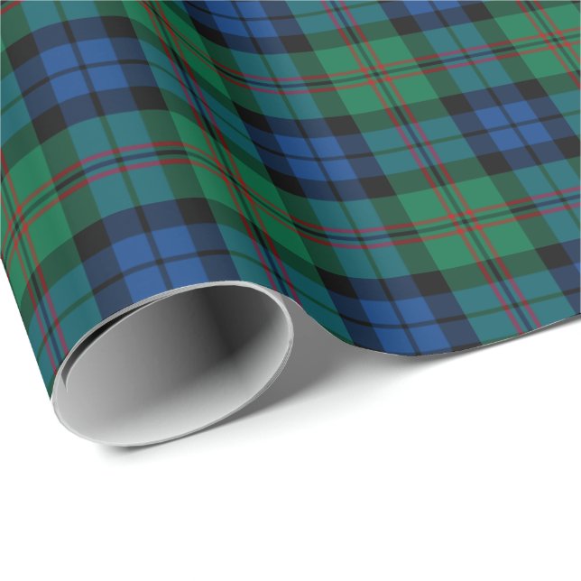 Dundas Klan Tartan Presentpapper (Rullad Hörn)