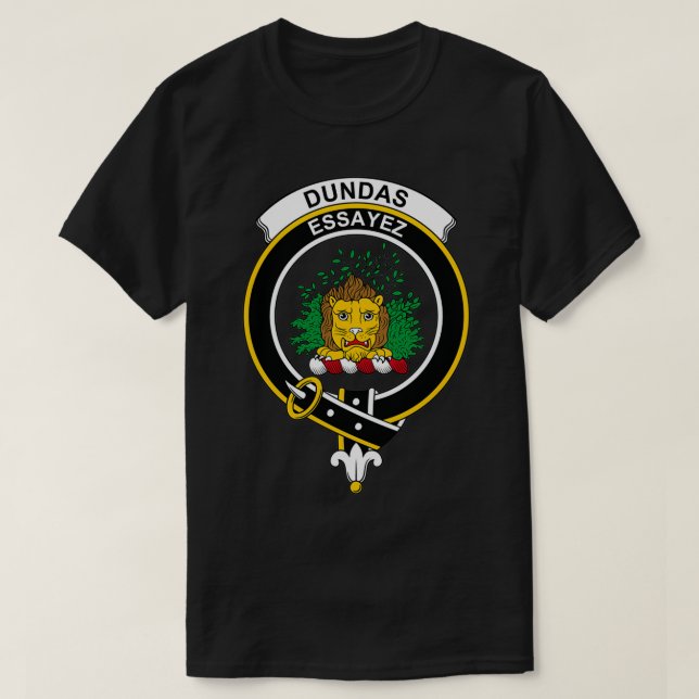 Dundas Vapensköld Tartan Klan Scottish Klan T Shirt (Design framsida)